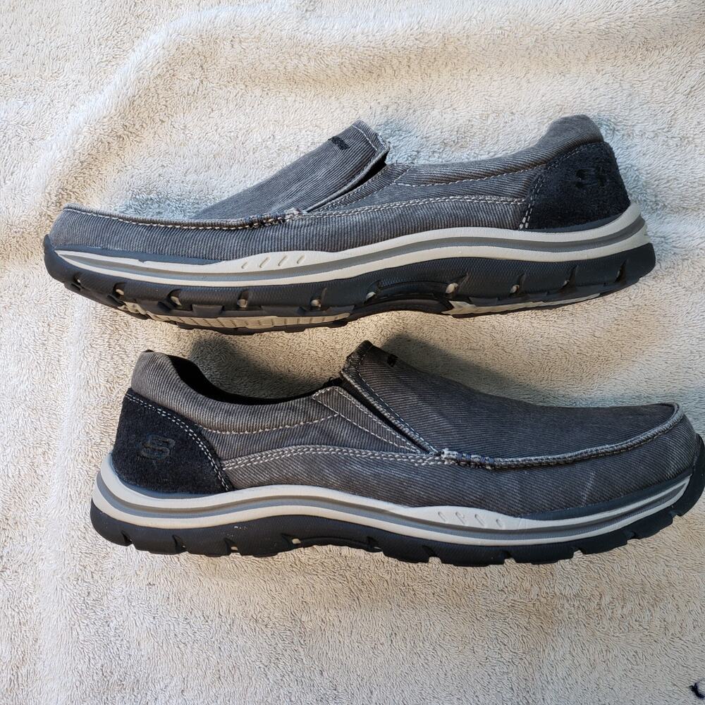 Skechers Creston Moseco Moccasin Slip On Loafer Mens 10 Gray Relaxed Fit - Picture 4 of 8